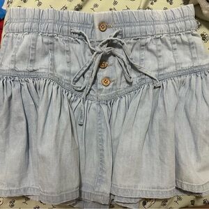 Free People Roselle denim mini skirt